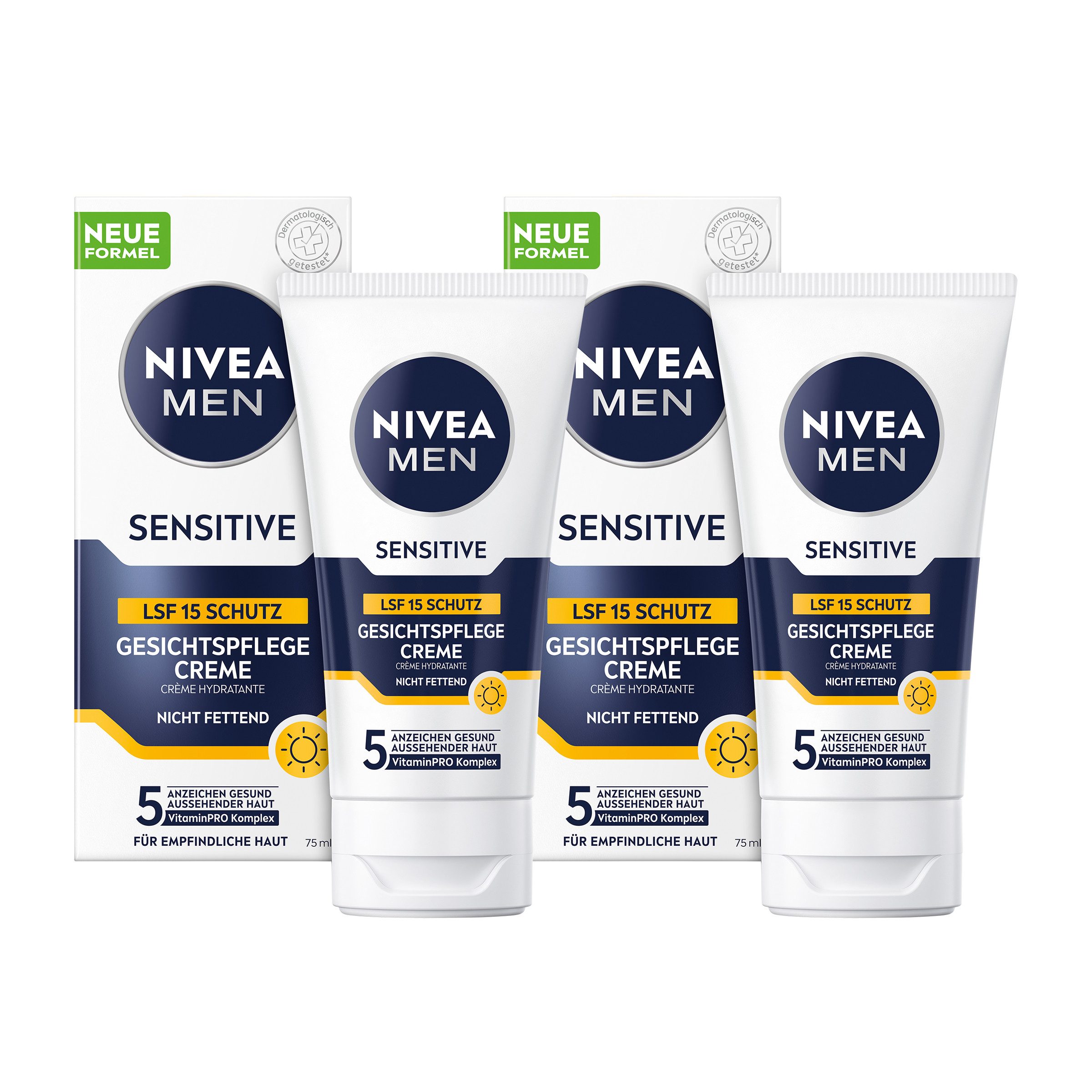 Gesichtspflege sensitive Creme Kamillen Sonnenschutz LSF15 2 x 75ml