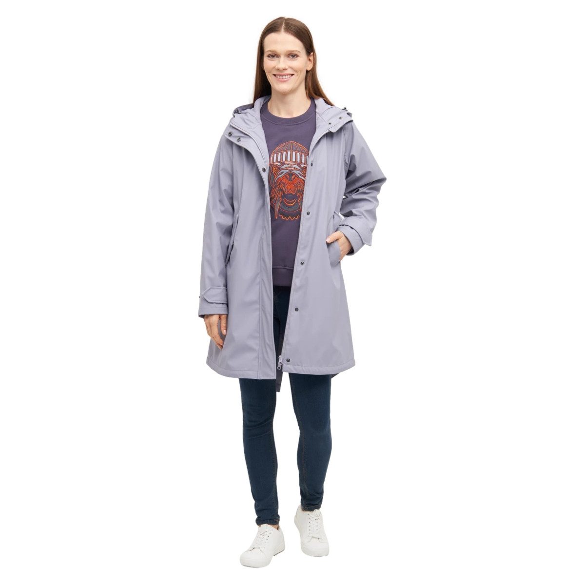 Derbe Blouson Derbe Friese Traveby Plain Damen Regenmantel – Bild 5 von 5