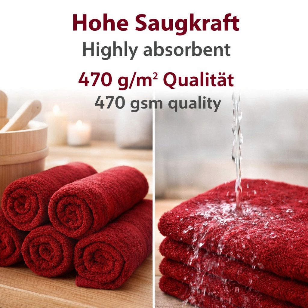 Betz Gästehandtücher 10 tlg. Gästehandtücher-Set PREMIUM 100 % Baumwolle 30x50cm, 100% Baumwolle (10-St)