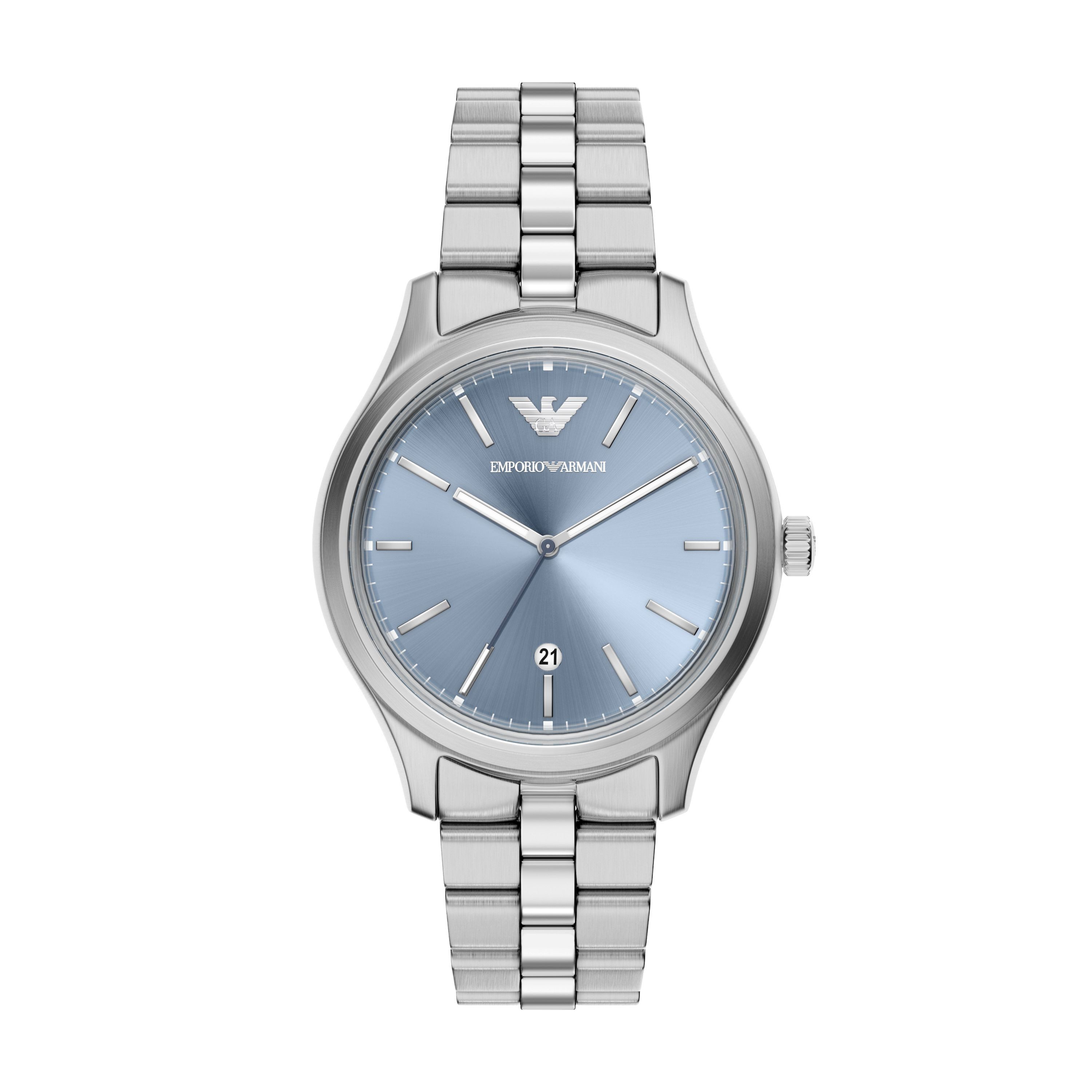 Emporio Armani Quarzuhr AR11748, Armbanduhr, Herrenuhr, Edelstahlarmband, analog, Tag