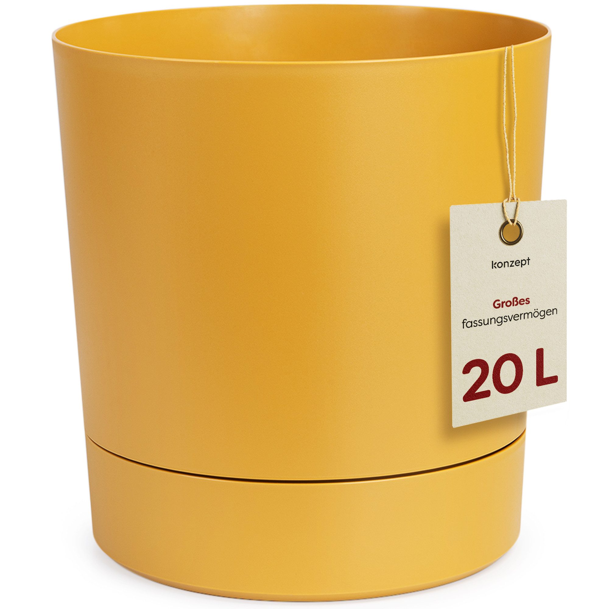 KONZEPT Blumentopf mit Untersetzer, großer Übertopf aus Kunststoff für Zimm günstig online kaufen