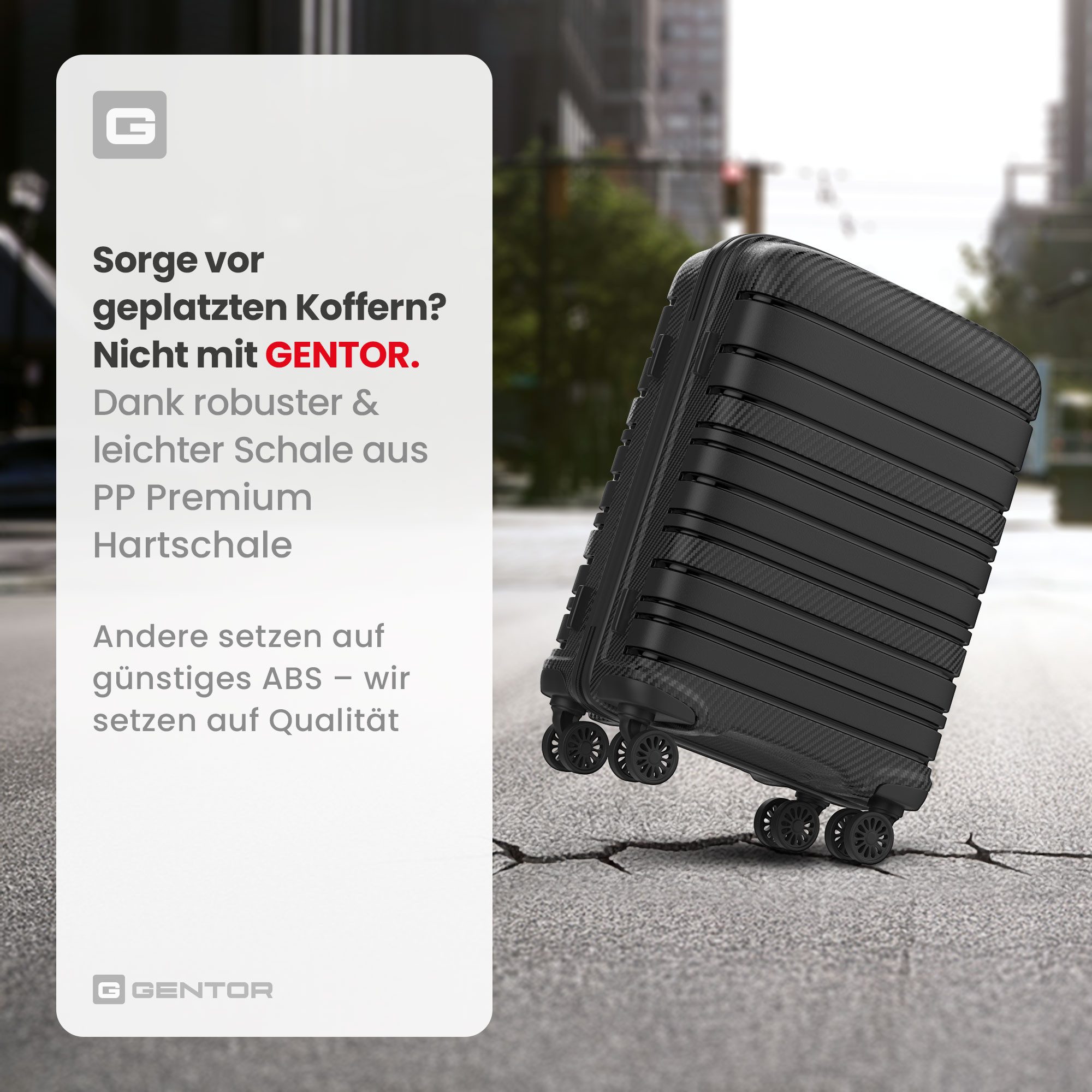 GENTOR Hartschalen-Trolley Koffer Reisekoffer Hartschalenkoffer Trolley Rol günstig online kaufen