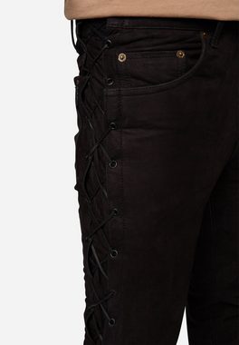 RICANO Lederhose NBK-101 Hochwertiges Büffel Nubuk Leder in Jeans Optik