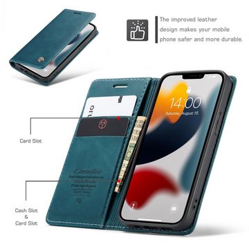 König Design Handyhülle Apple iPhone 13 mini, Schutzhülle Schutztasche Case Cover Etuis Wallet Klapptasche Bookstyle