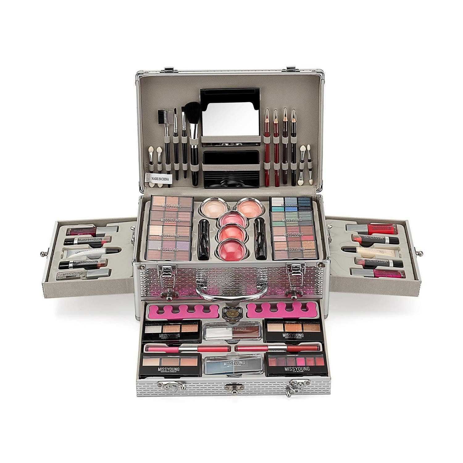 LuxusKollektion Schmink-Set Make-up Geschenkset MC1149-sliver