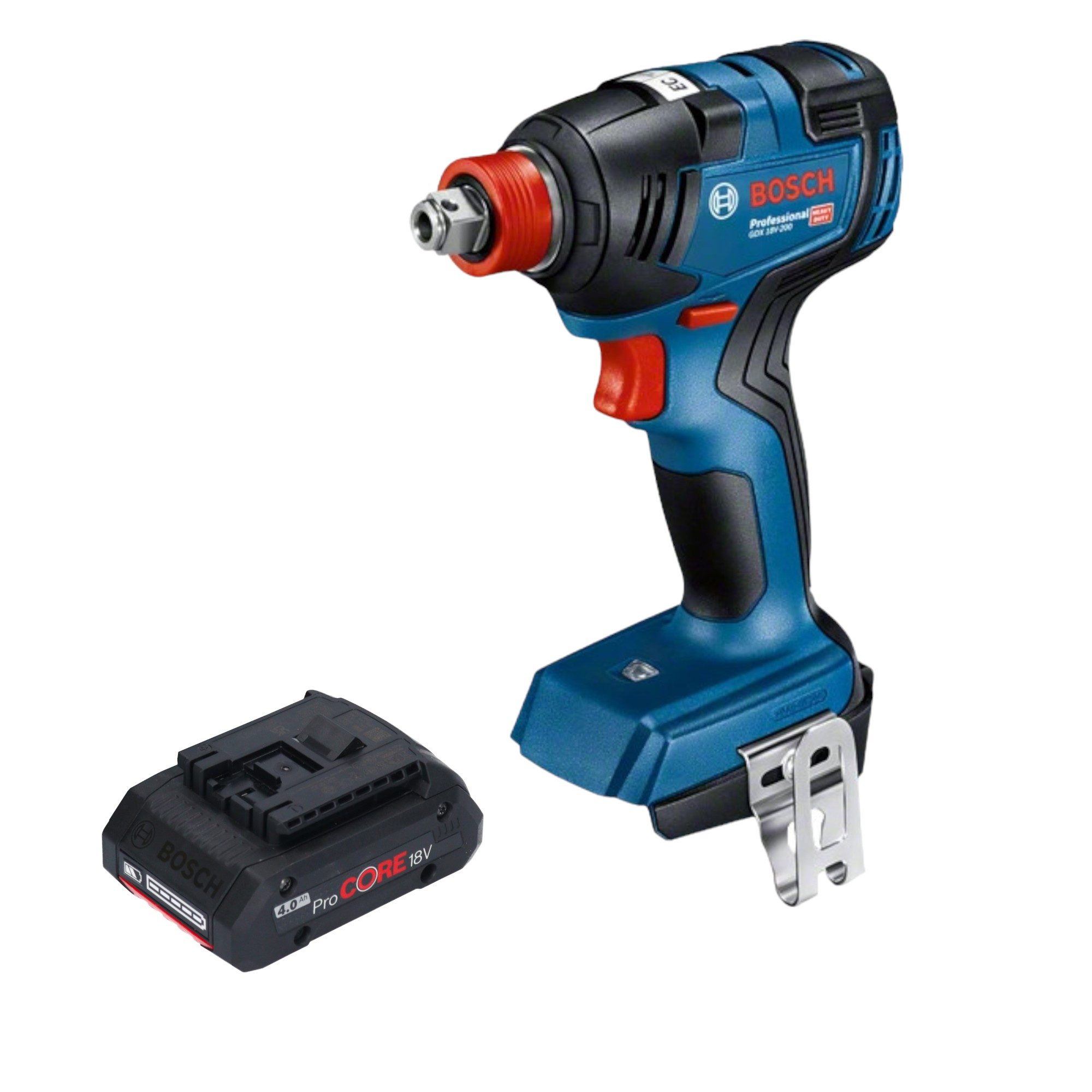 Bosch Professional Akku-Schlagschrauber GDX 18V-200 Professional Akku Drehschlagschrauber 18 V 200 Nm