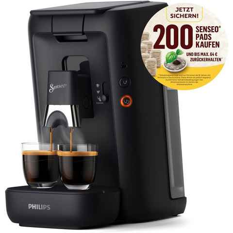 Philips Senseo Kaffeepadmaschine Maestro CSA260/65, aus 80% recyceltem Plastik, Memo-Funktion, 200 Senseo Pads kaufen und bis 64 € zurückerhalten