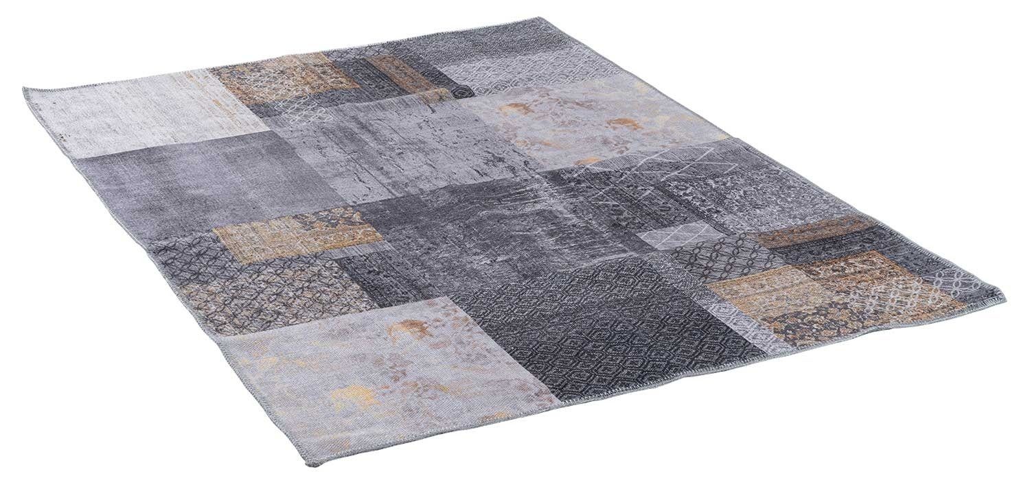 merinos, 80 x rechteckig, 150 Grau, Muster, 4 cm, Höhe: Baumwollmix, mm EDESSA, Teppich
