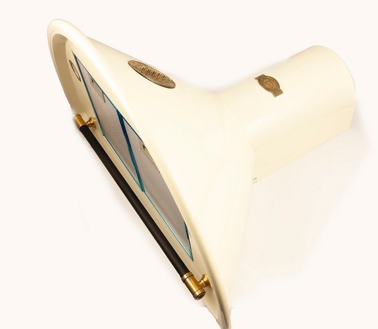 Kaiser Küchengeräte Wandhaube A 9423 ElfBE ECO +Schlauch/ A 9423 ElfBE ECO +Schlauch, Vintage Dunstabzugshaube, 90 cm, 910 m³/h, 3 Stufen,Retro Haube