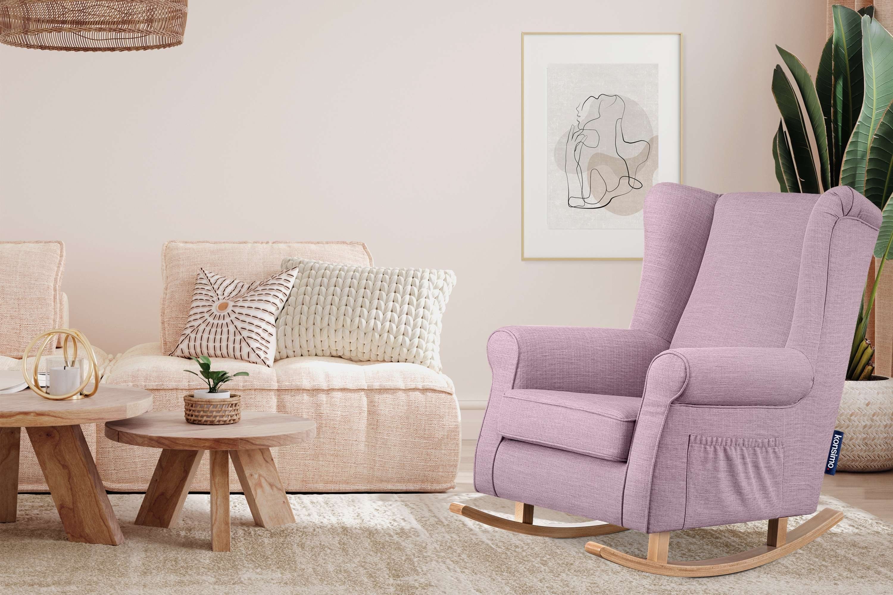 KONSIMO® Schaukelsessel TULES Stillsessel, Schaukelstuhl mit günstig online kaufen