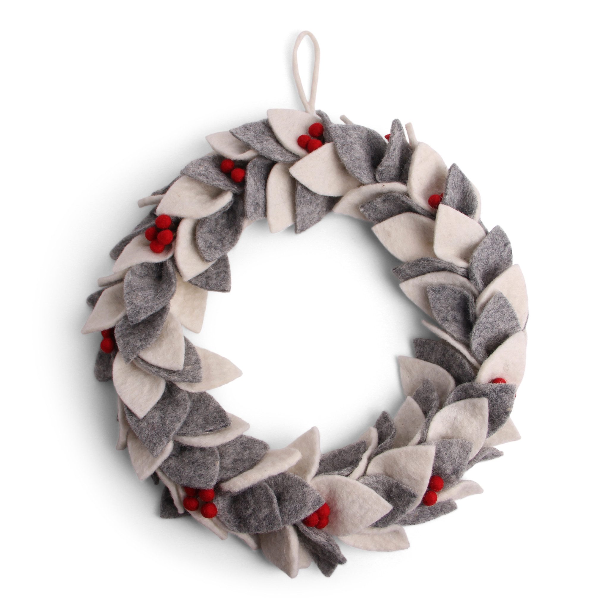 Gry & Sif Dekokranz Weihnachtsdekoration, Filzkranz 30cm, fairtrade & handm günstig online kaufen