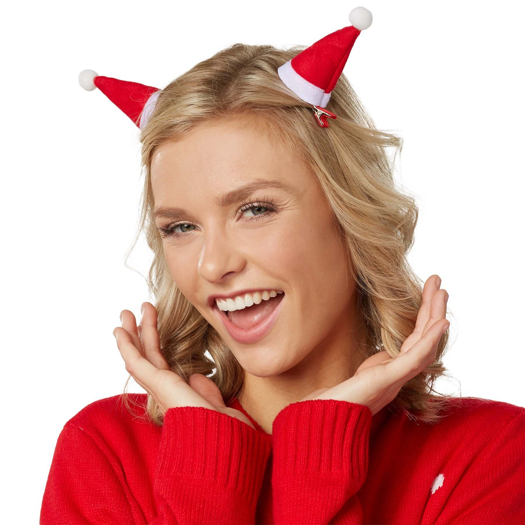 dressforfun Haarband Stirnband, Gesamthöhe: ca. 8,5 cm, Mit vielen Outfits zu kombinieren, Haarschmuck, 2-tlg., Konfektionsgröße 0 in rot/weiß, Form und Farbgebung in Rot und Weiß, Leicht und angenehm zu tragen