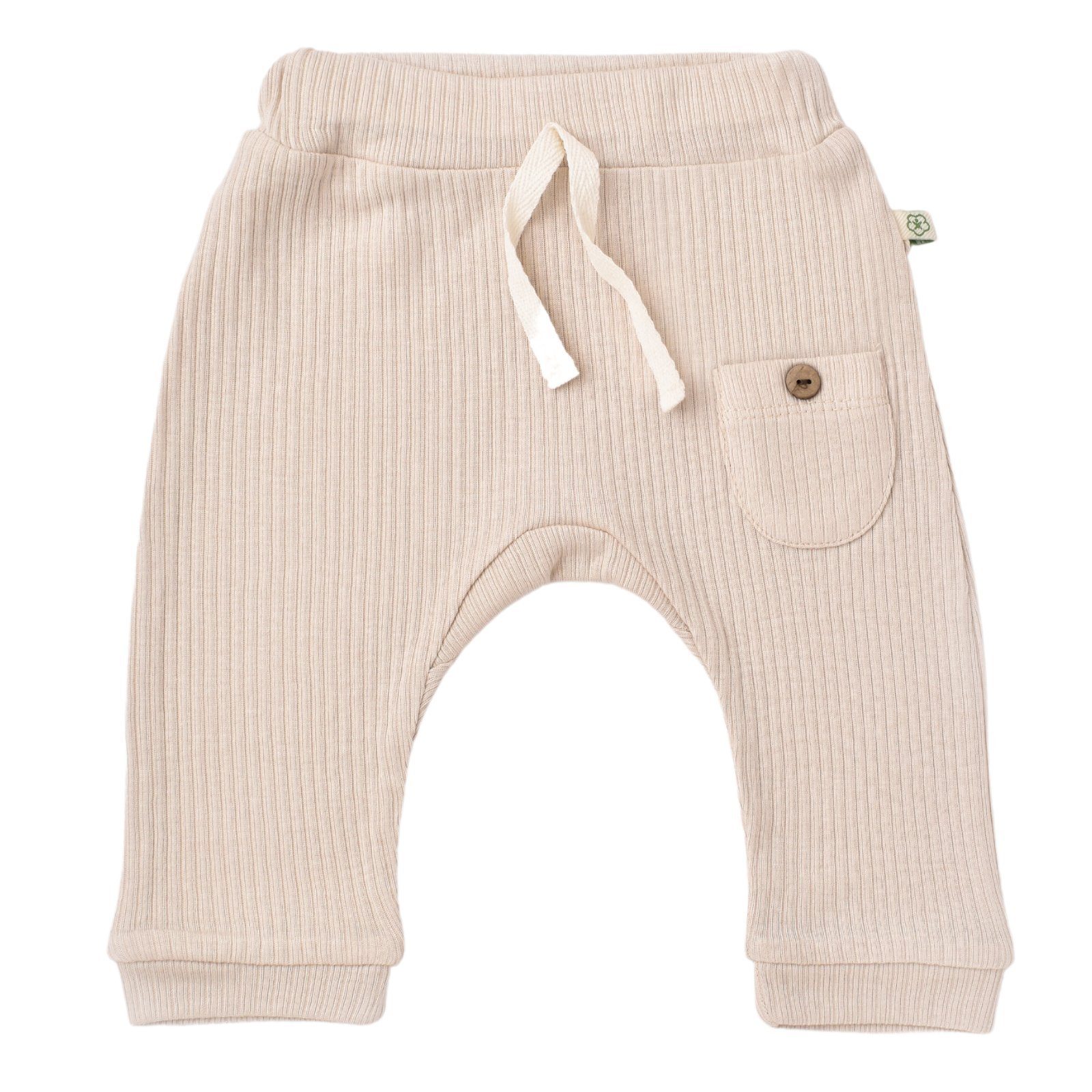 biorganic Funktionshose Soft Modal Hose für Jungen und Mädchen Unisex (1-tlg) gerippte Textilstruktur, 50% Bio-Baumwolle 50% Modal Größe 56-74 beige