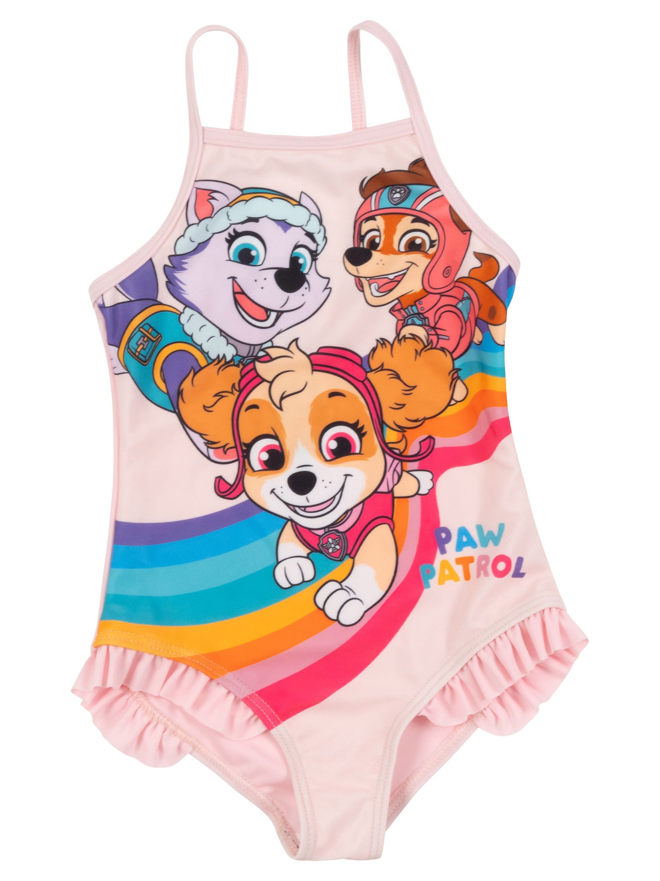 Badeanzug Paw Patrol Badeanzug mit Rüschen Schwimmanzug Einteiler