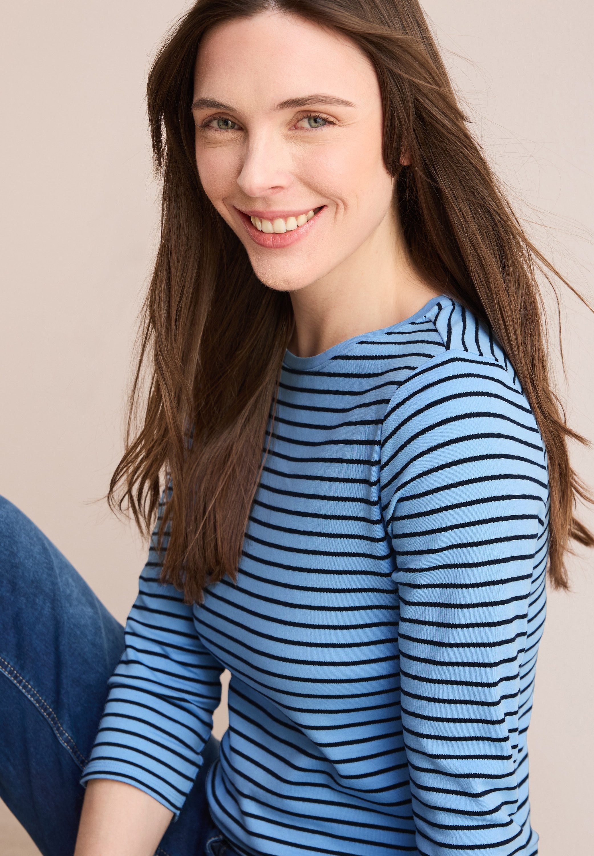 CECIL 3/4-Arm-Shirt mit Streifenmuster günstig online kaufen
