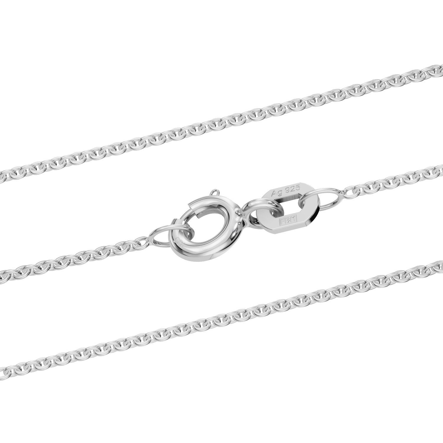 HOPLO Silberkette Silberkette Ankerkette Länge 45cm - Breite 1,1mm - 925 Silber, Made in Germany