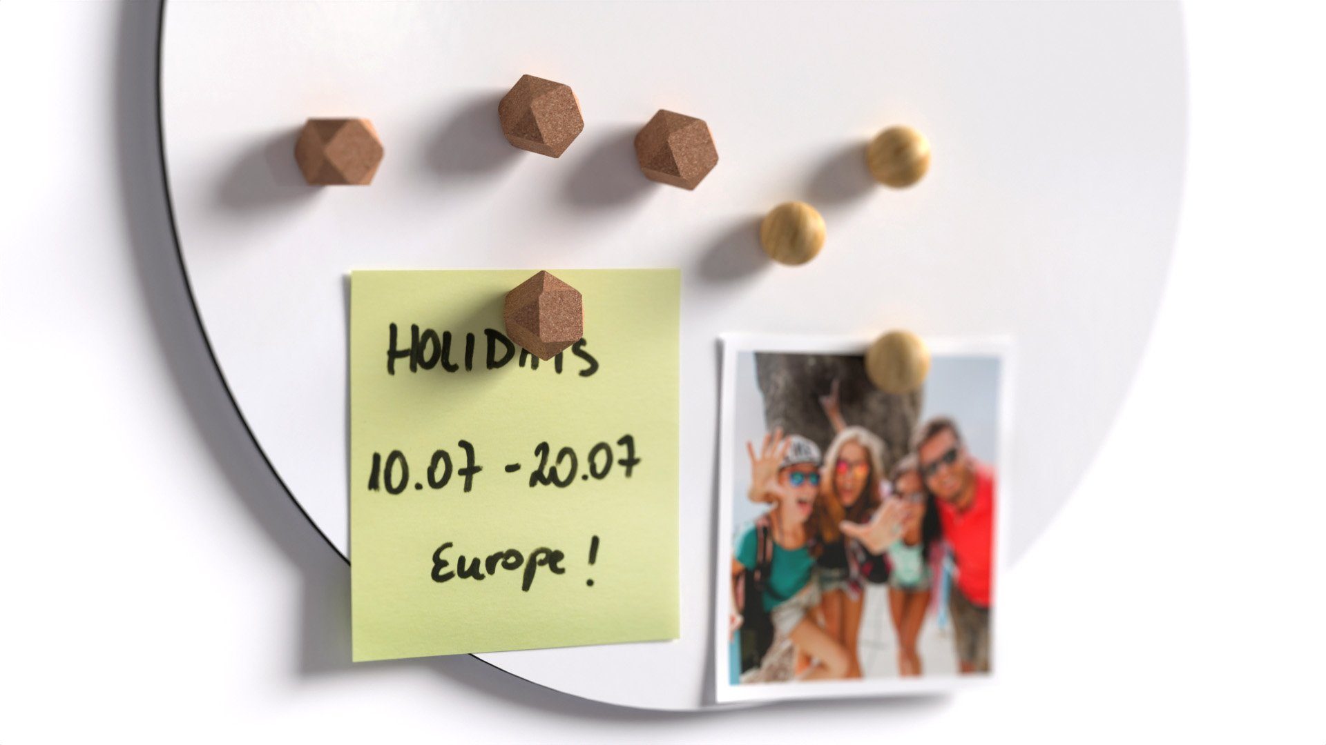 ALLboards Magnettafel ALLboards Runde Magnetplatte SLIMboard weiß – rahmenlose weiße Tafel – Bild 4 von 5