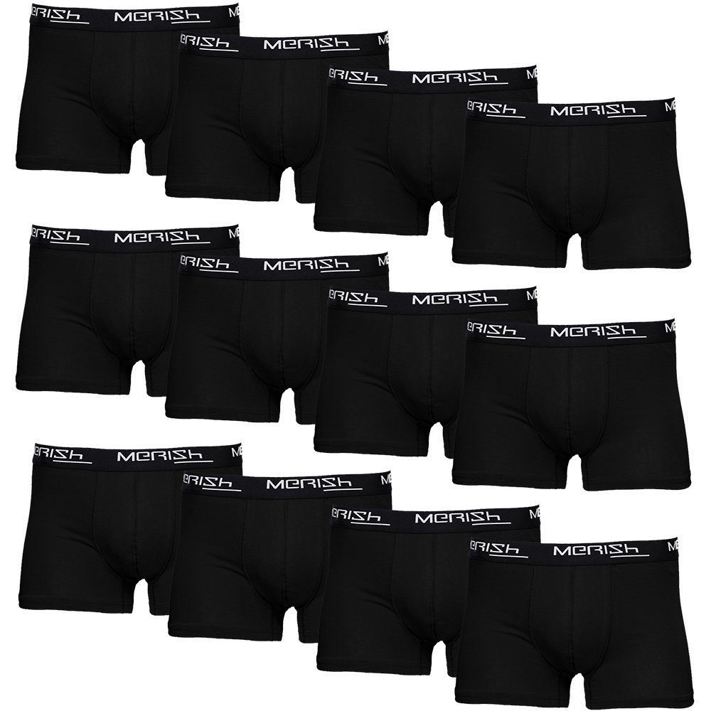 MERISH Boxershorts MERISH Boxershorts Herren 12 Stück S-7XL 218b-Schwarz L günstig online kaufen