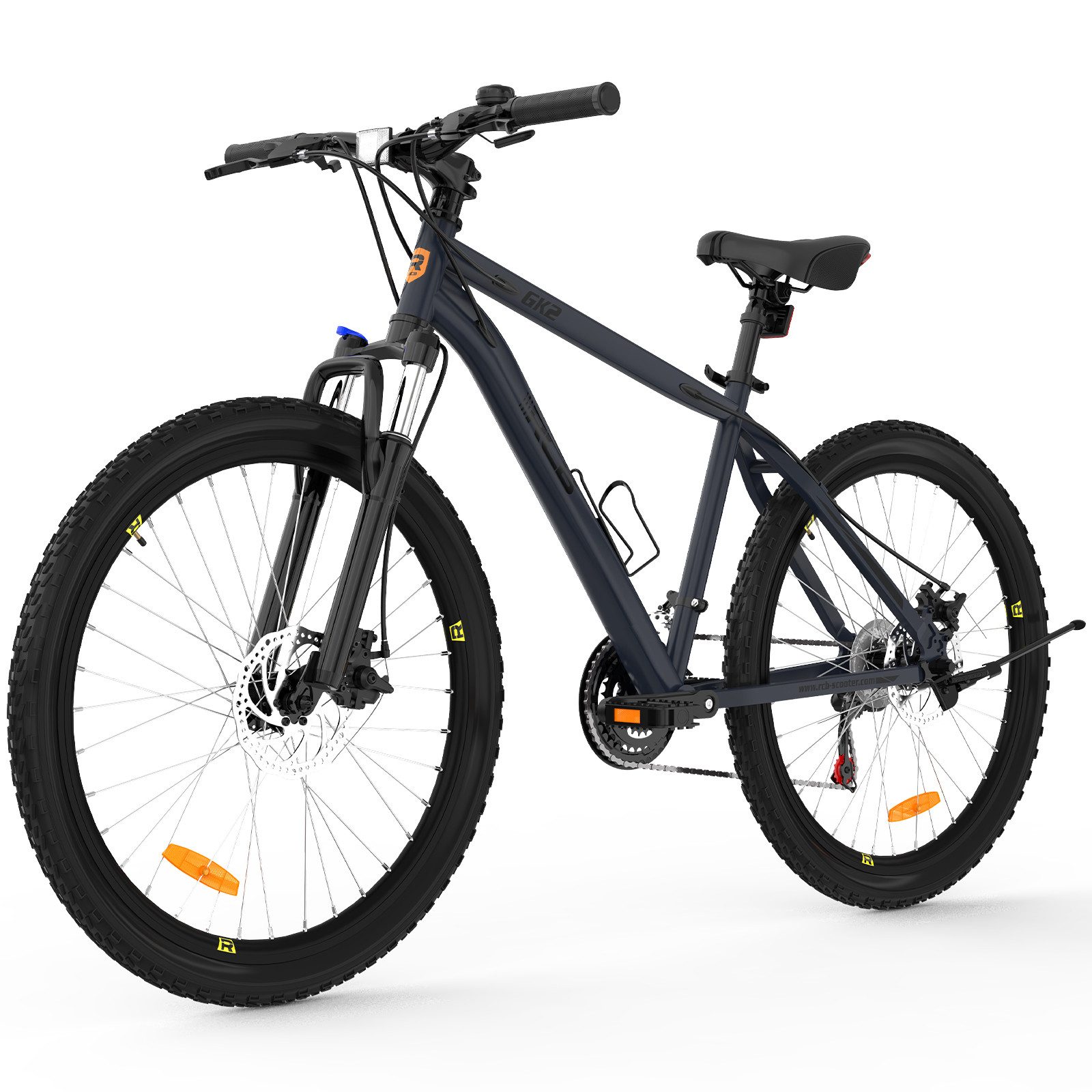 RCB Mountainbike GK2, 26 Zoll Aluminium Fahrrad für Jugendliche & Erwachsene, bis 150KG, 21 Gang, Kettenschaltung, Federgabel & Scheibenbremsen