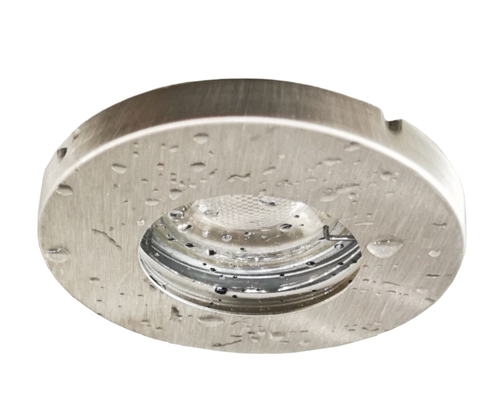 TRANGO LED Einbauleuchte, 3-Stufen dimmbar, 6er Set IP65 LED Einbaustrahler 6729IP65-069M6KSD in Aluminium gebürstet incl. 6x 5 Watt 6000K Tageslicht Weiß (kaltweiss) dimmbar Ultra Flach LED Modul für Bad, Tageslichtweiß, Dusche, Einbauspots, Deckenstrahler, Deckenlamp
