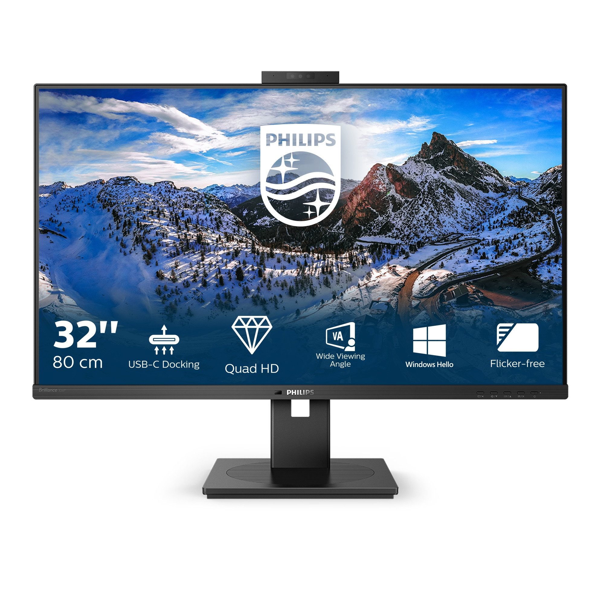 Philips 326P1H TFT-Monitor (80 cm/31.5 ", 2560 x 1440 px, QHD, 4 ms Reaktionszeit, 75 Hz, LED)