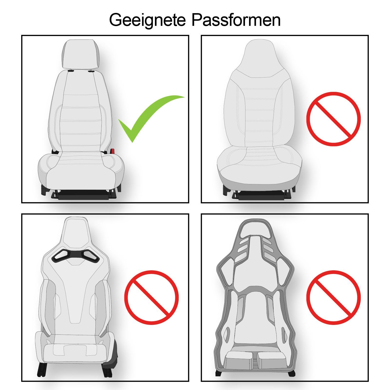 (Schwarz-Weiß), für A1 Audi passend Autositzbezug für Sitzbezüge Set RoyalClass®