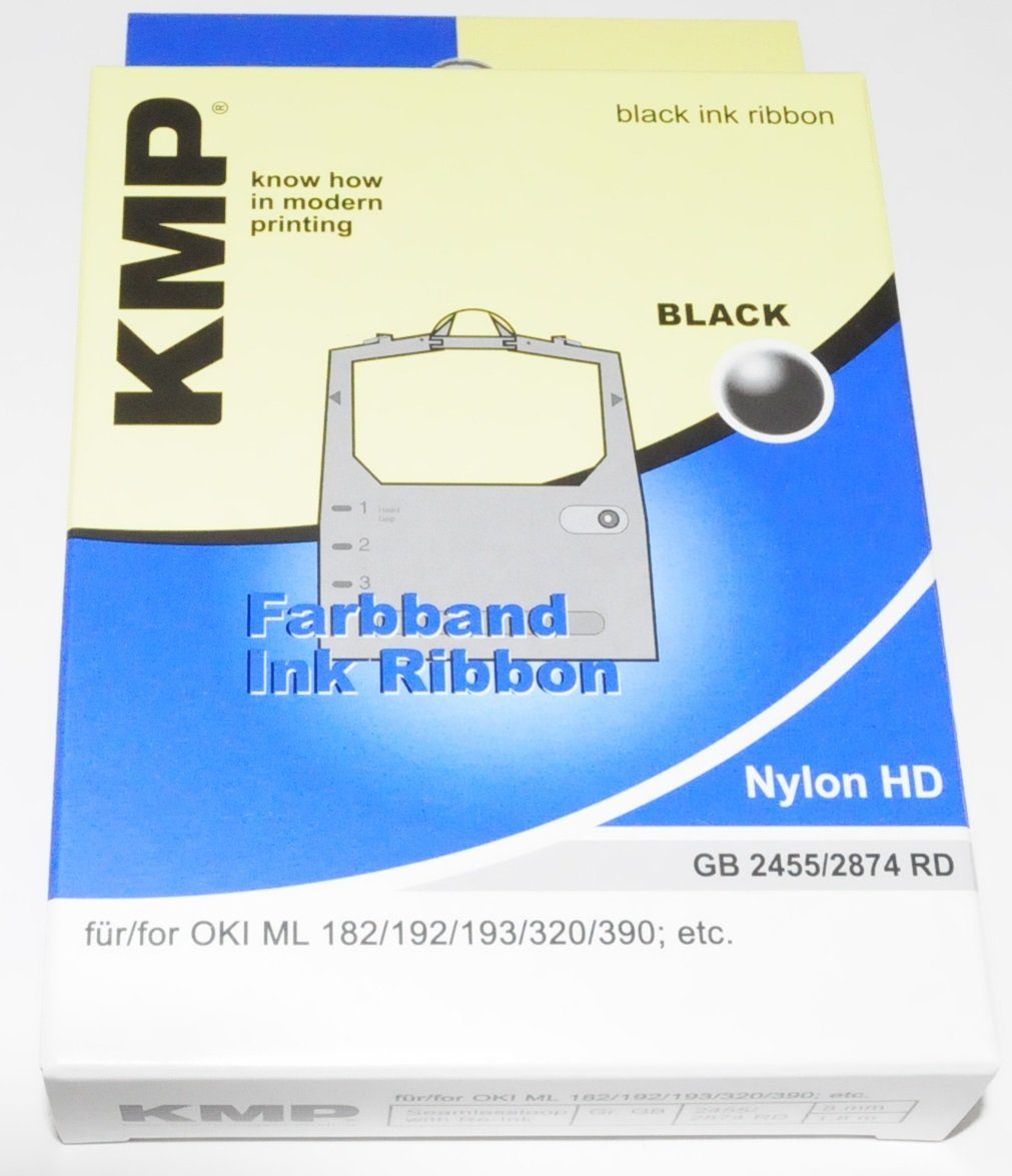 - 182/192/193 kompatibel 1 Beschriftungsband 1746,E501 zu KMP schwarz Farbband ML OKI