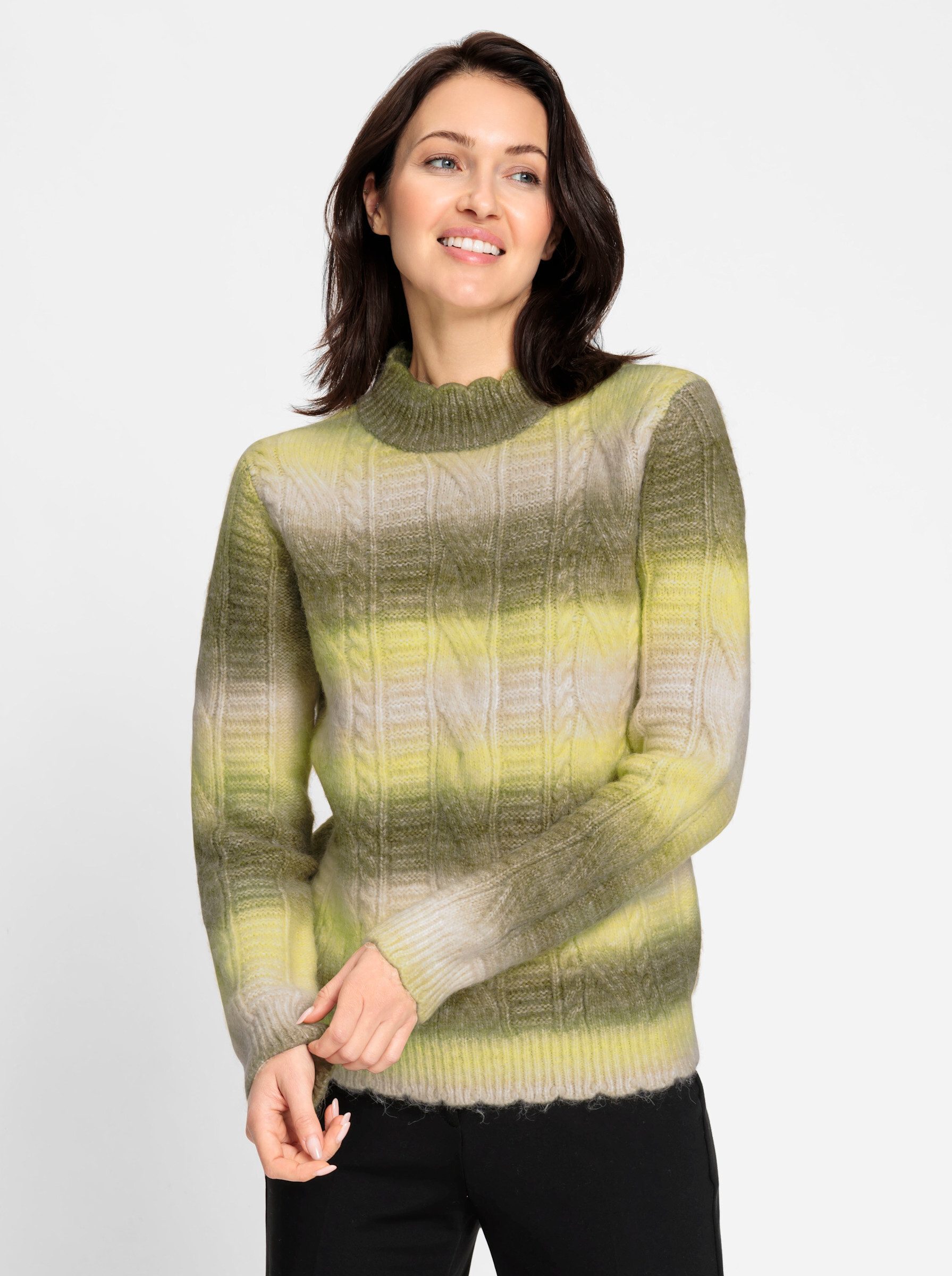 Witt Pullunder Pullover Langarm Zopfmuster, Jersey