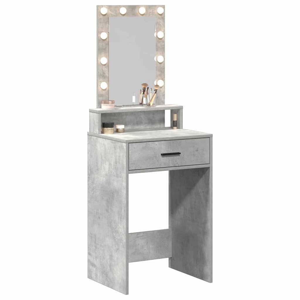 vidaXL Schminktisch Schminktisch Grau 50 x 41 x 140 cm Holzwerkstoff (1-St)