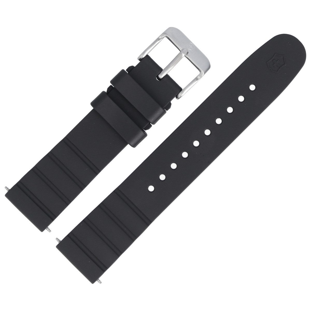 Uhrenarmband 18mm Kunststoff Schwarz 5490