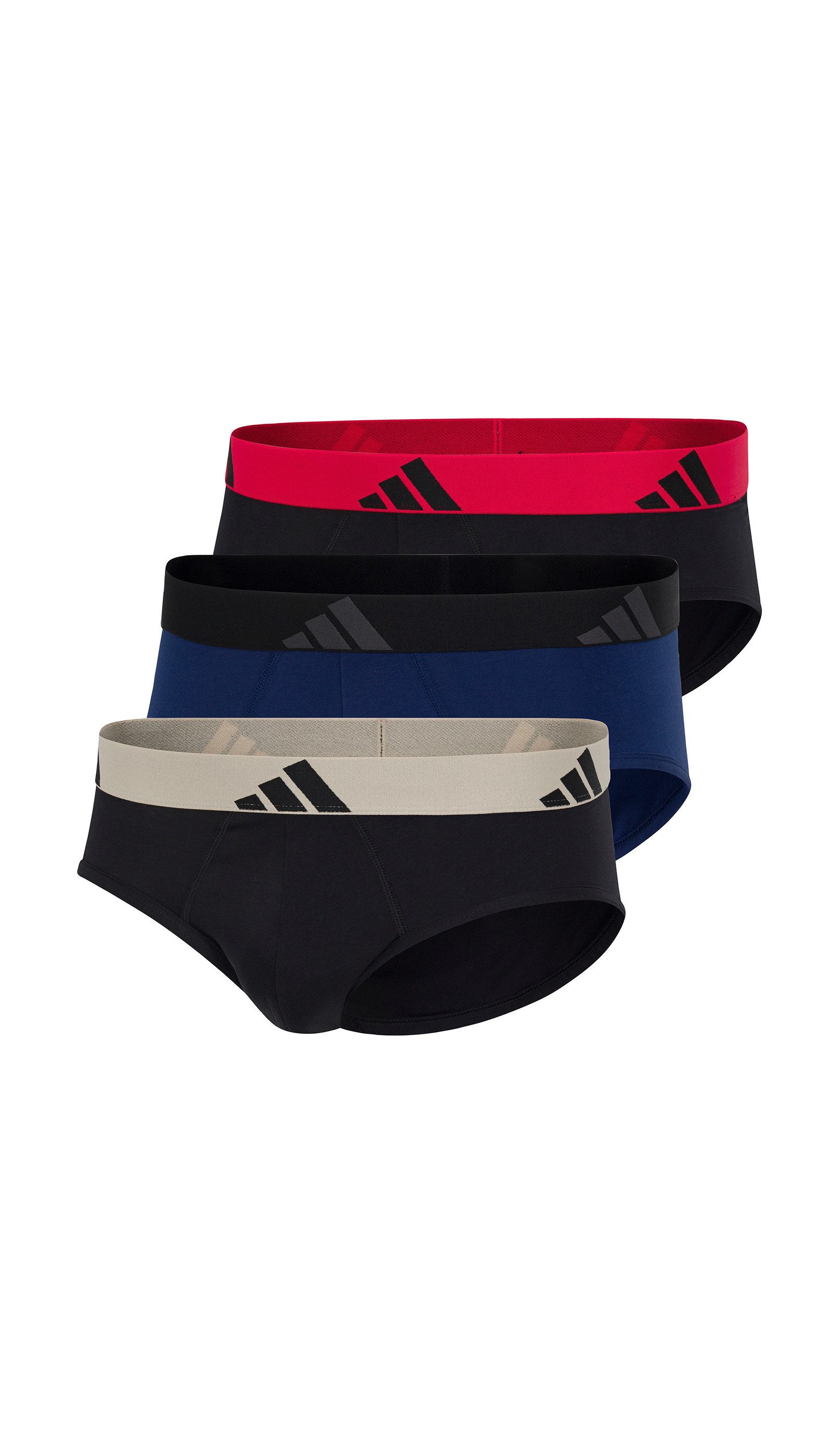 adidas Sportswear Slip Active Flex Cotton (3er Pack) elastisch, Logo-Bund, scheuerfreies Tragegefühl, ohne Eingriff