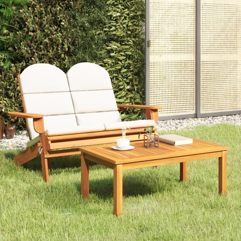 vidaXL Gartenbank 2-tlg. Garten-Lounge-Set Adirondack Massivholz (2-St)