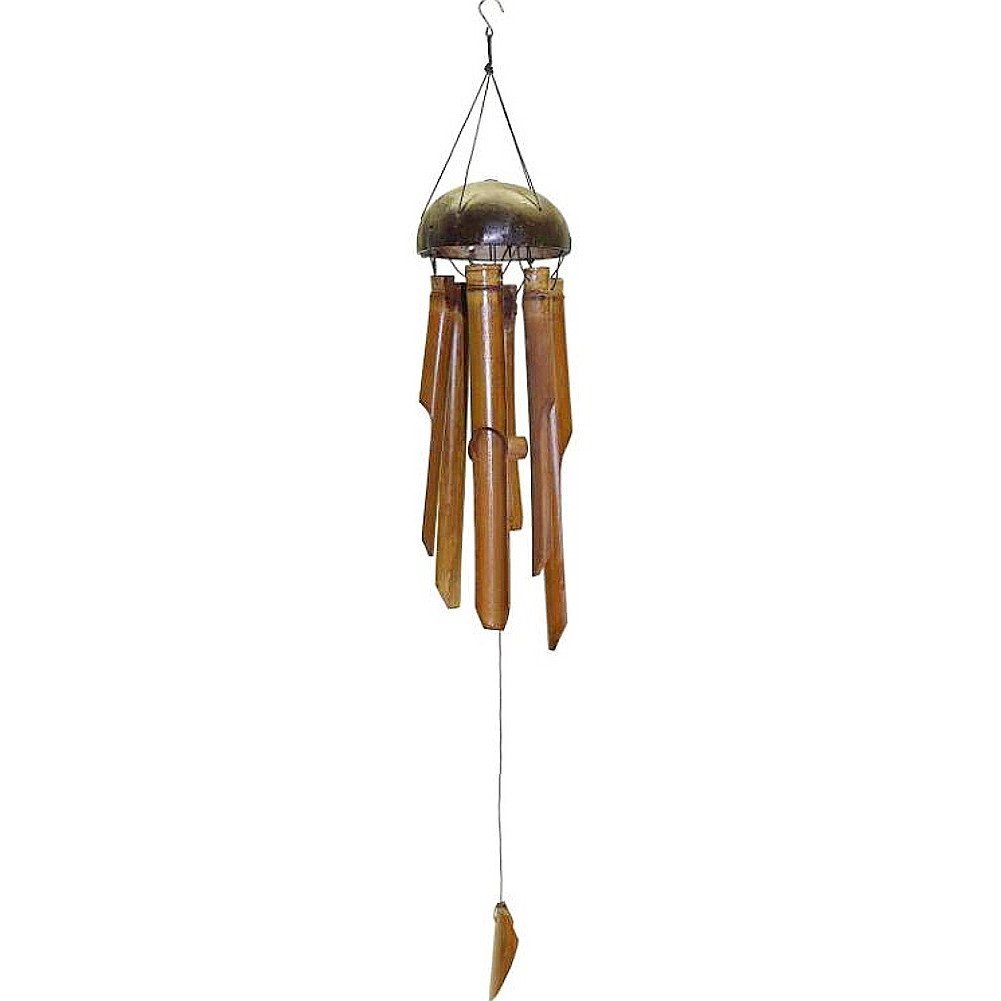 Macosa Home Windspiel Gartendeko Innenbereich Außenbereich Heimdeko 100 cm mit Klang Balkon (2 St), 2er Set Windspiel Bambus und Kokos Klangspiel