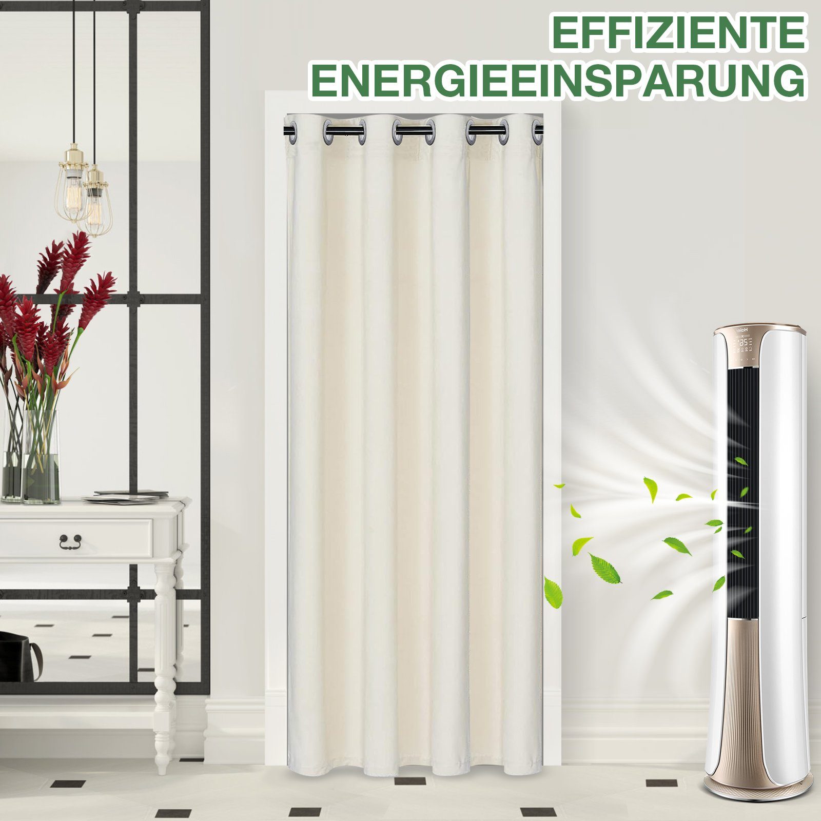 BTTO V&G Türvorhang Samt Thermovorhänge,Ösen,3 Farben,1 St,Verdunkelungsvorhang,Blickdicht, Türvorhang,Winter&Sommer,Hitzebeständig,Kältebeständig