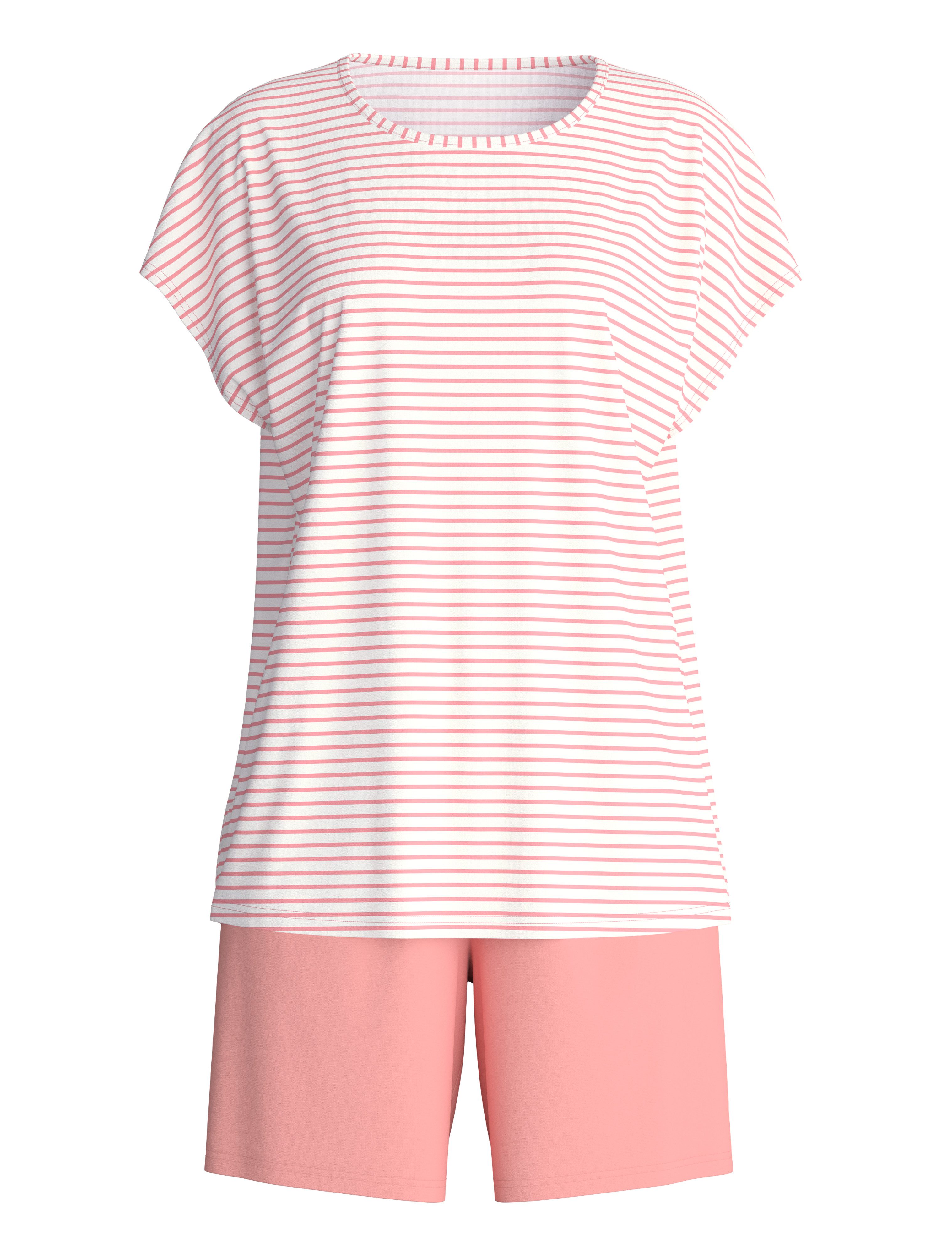 CALIDA Shorty Lovely Nights (2 tlg) Rundhalsausschnitt, Baumwolle, kurzärmelig