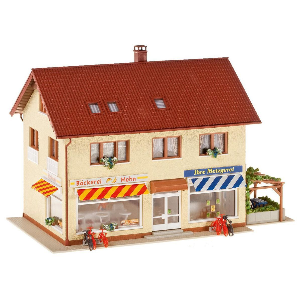 Faller Modellbausatz Faller 130489 Metzgerei/Bäckerei H0
