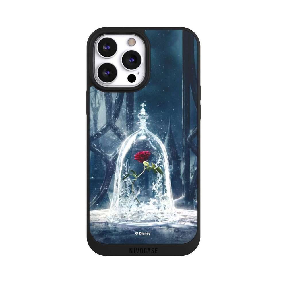 NIVOCASE Handyhülle Die Schöne und das Biest Disney Princess Rose Rose Under Glass Movie, Apple iPhone 13 Pro Max Handyhülle Hülle NIVOpure Case Schwarz
