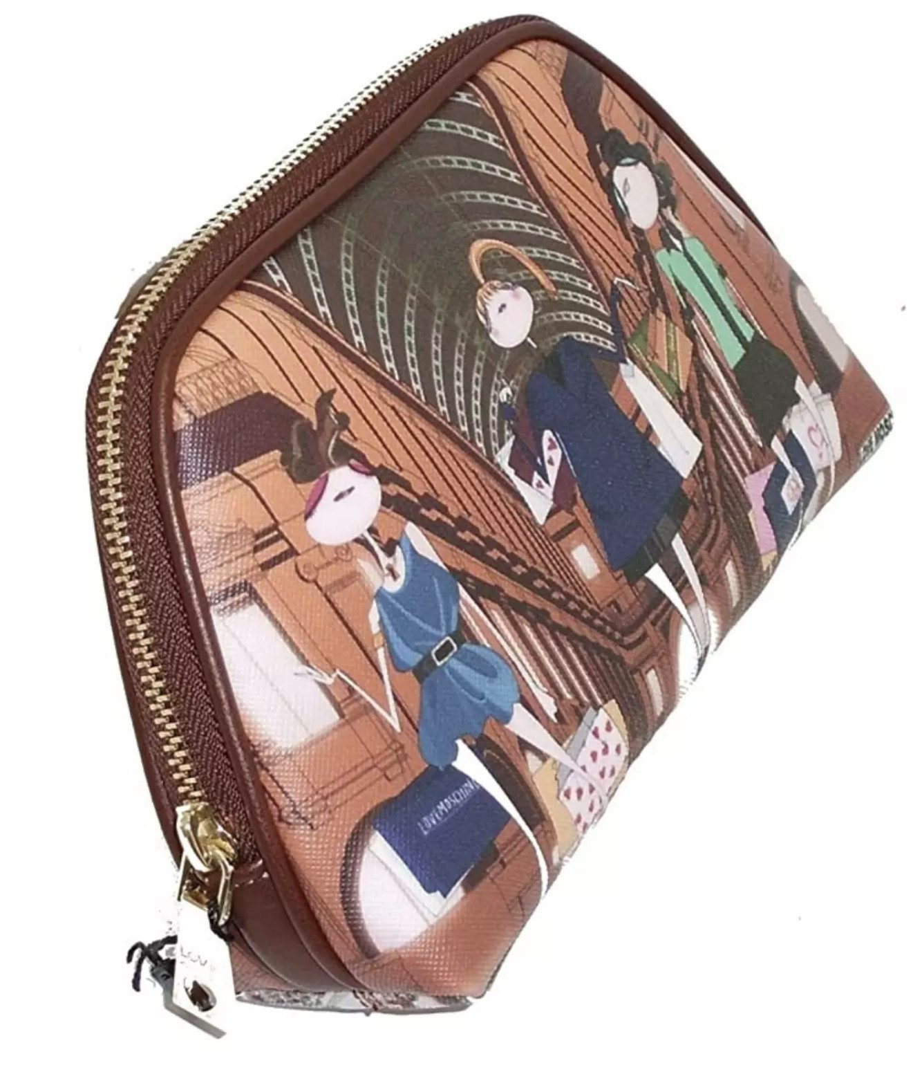 LOVE MOSCHINO Kulturbeutel Makeup Travel Clutch Reise Kosmetiktasche Tasche, Vielseitig einsetzbar: Reise, Alltag, Zuhause