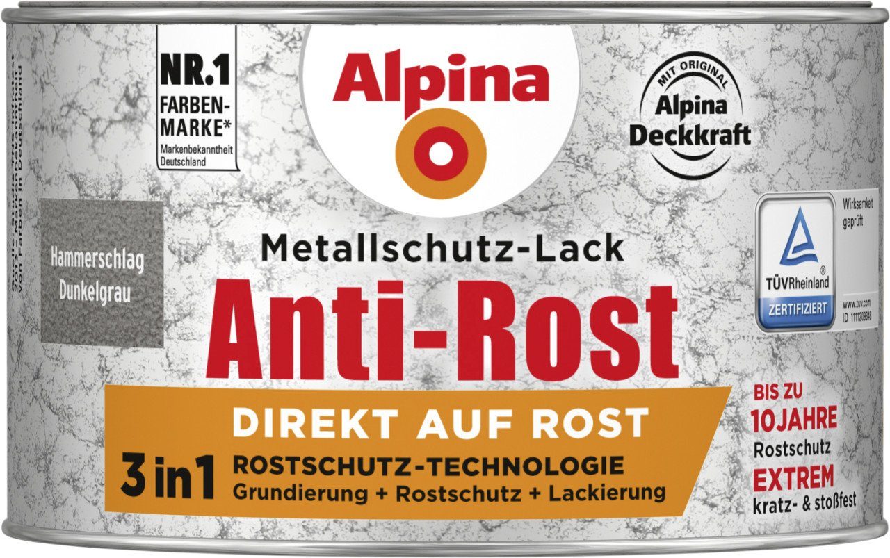 Alpina Metallschutzlack Alpina Metallschutz-Lack Hammerschlag 300 ml