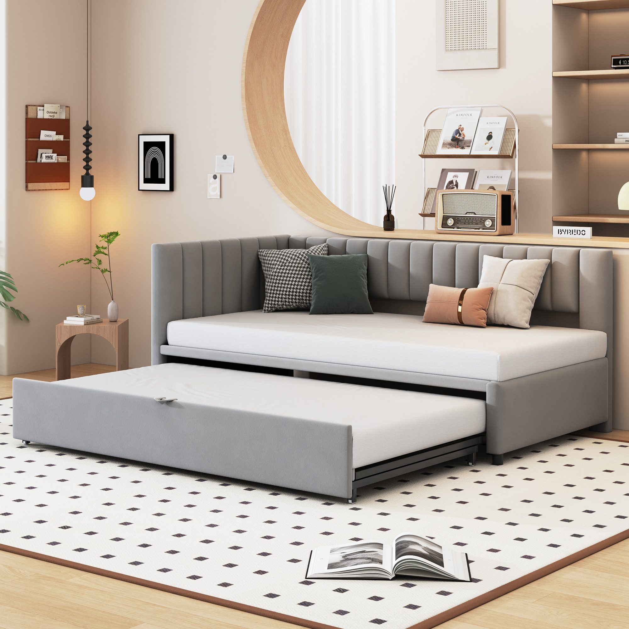 Flieks Daybett, L-förmiges Polsterbett Schlafsofa mit günstig online kaufen