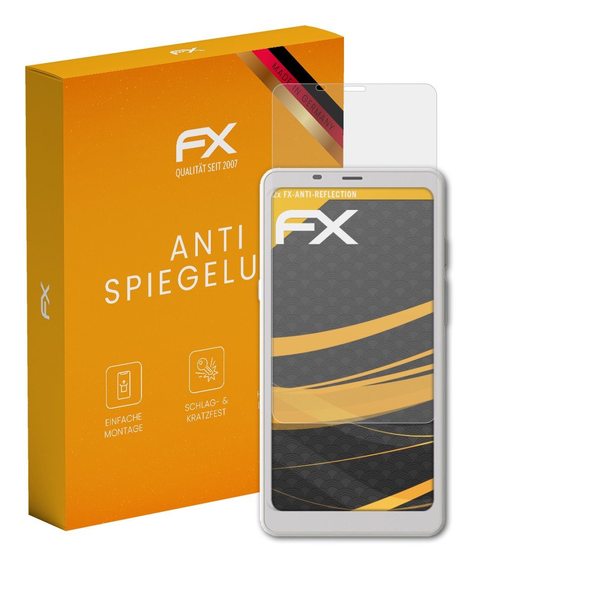 atFoliX Schutzfolie für Onyx Boox Palma 2, (2 Folien), Entspiegelnd und stoßdämpfend