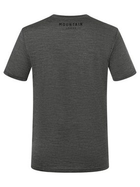 SUPER.NATURAL Print-Shirt Merino T-Shirt M MOUNTAIN LOVERS TEE atmungsaktiver Merino-Materialmix