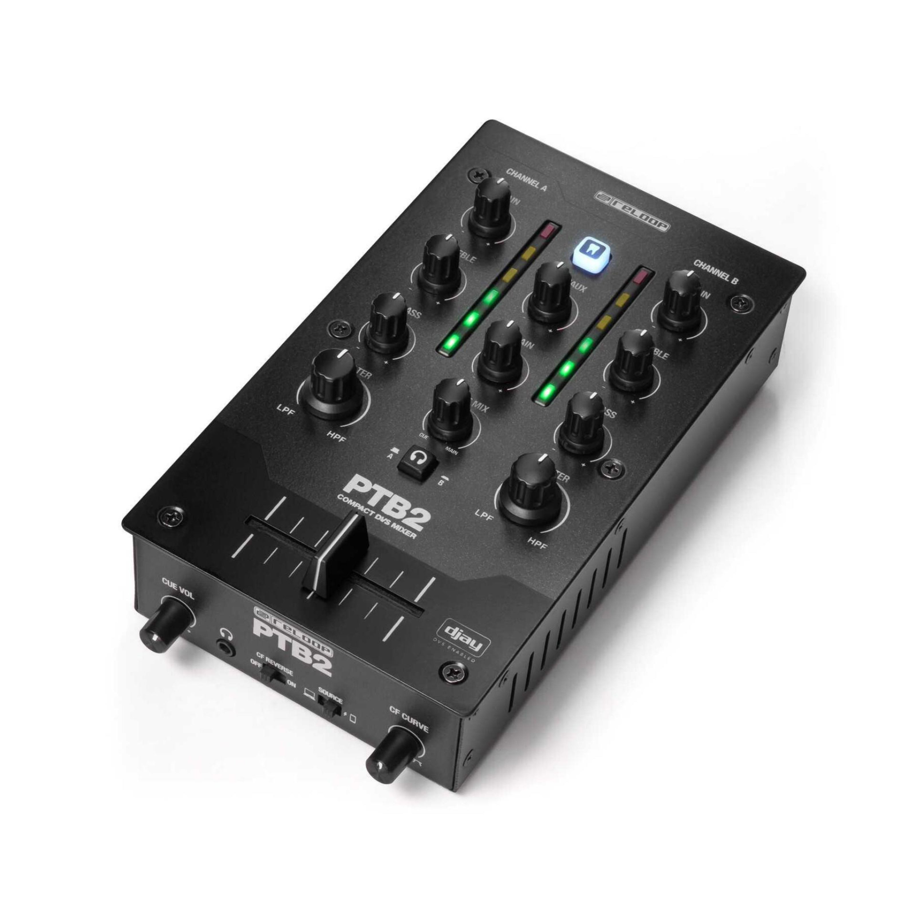 Reloop® Mischpult, (DJ-Mixer, 2 Kanal DJ-Mixer), PTB-2 - DJ Mixer