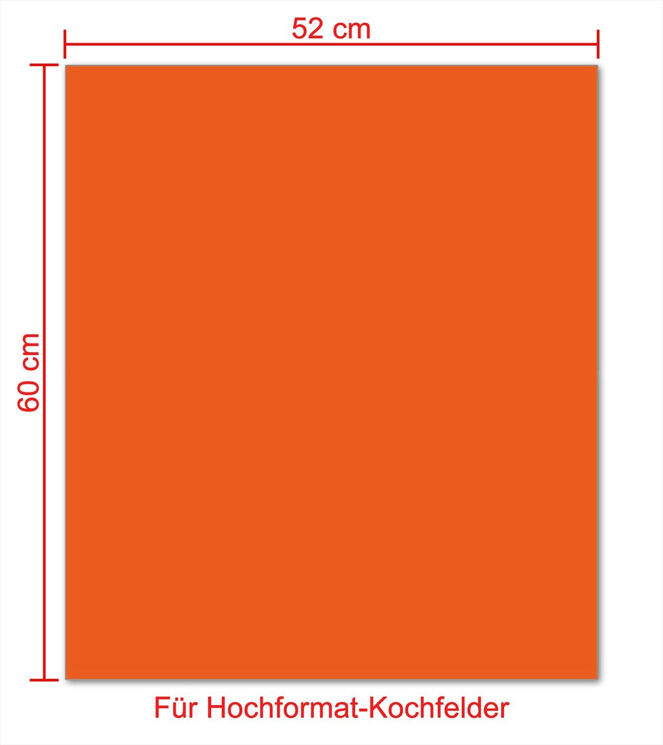 Herd-Abdeckplatte Orange, inkl. ESG-Sicherheitsglas, tlg., 5mm Noppen), Größen Wallario verschiedene (Glasplatte, 1