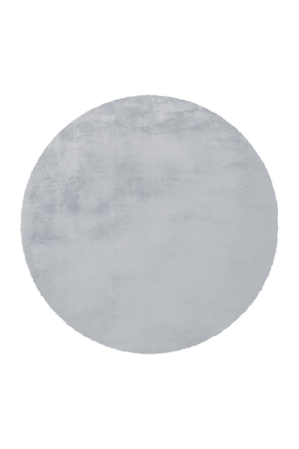 Teppich Boss Hochflor-Teppich Hochflor Teppich Robert 125 - Grau / Blau, rund, Höhe: 45 mm