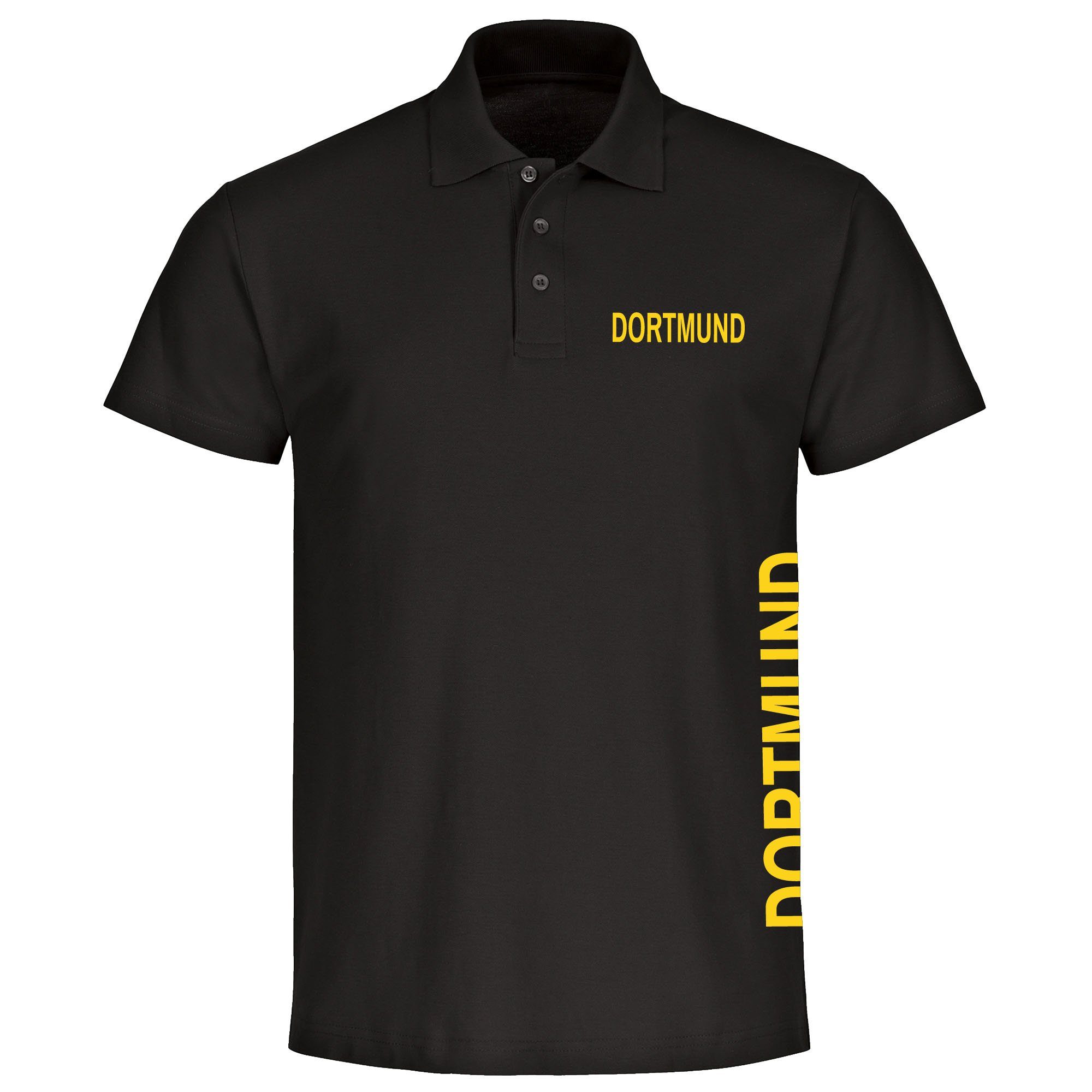 multifanshop Poloshirt Dortmund - Brust & Seite - Polo