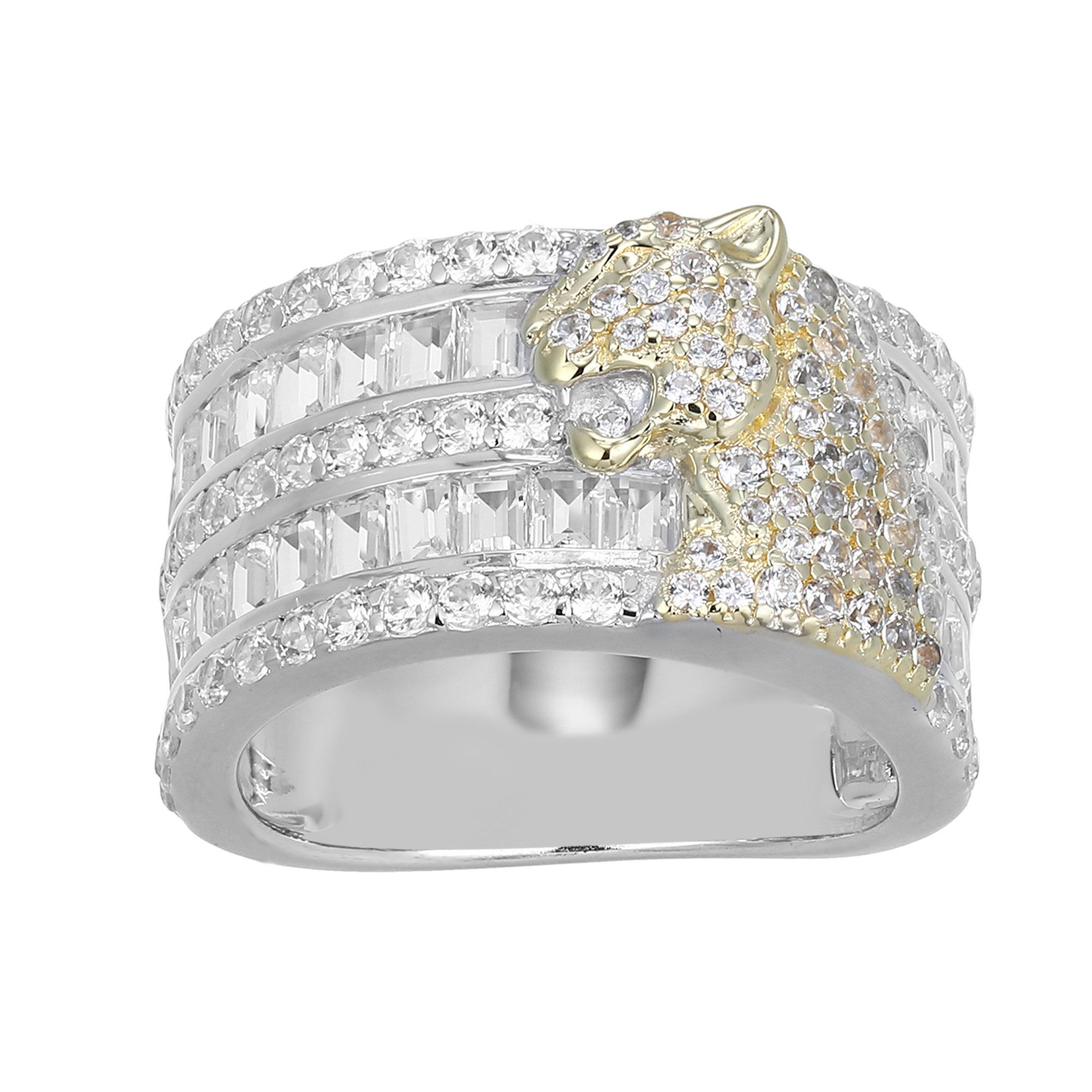 Cavill Silberring Cavill Ring Sterling Silber 3,81 ct Weißer Topas Panther günstig online kaufen
