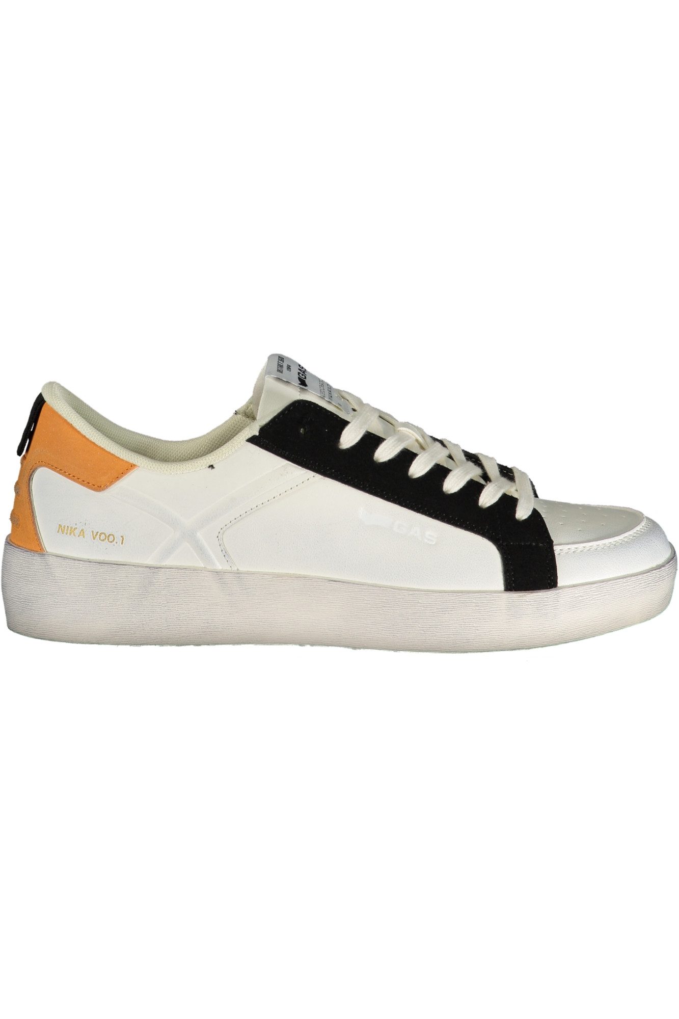 GAS Sneaker Weißer Herrensportschuh mit Kontrastdetails und