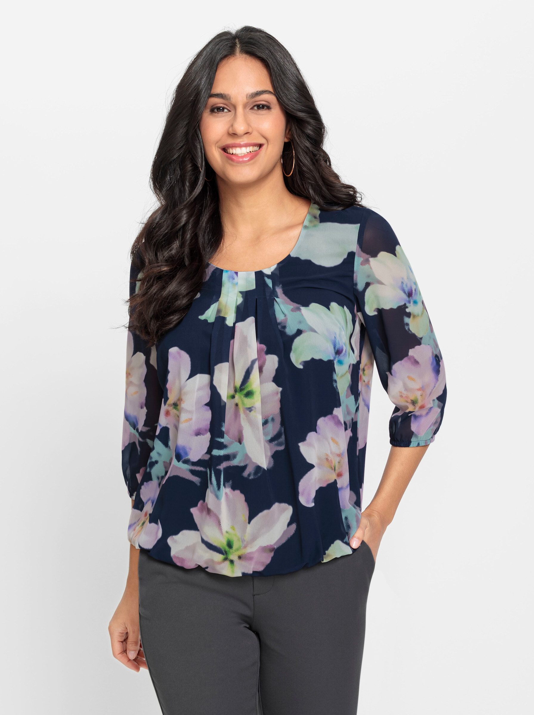 Witt Klassische Bluse Bluse 3/4-Arm