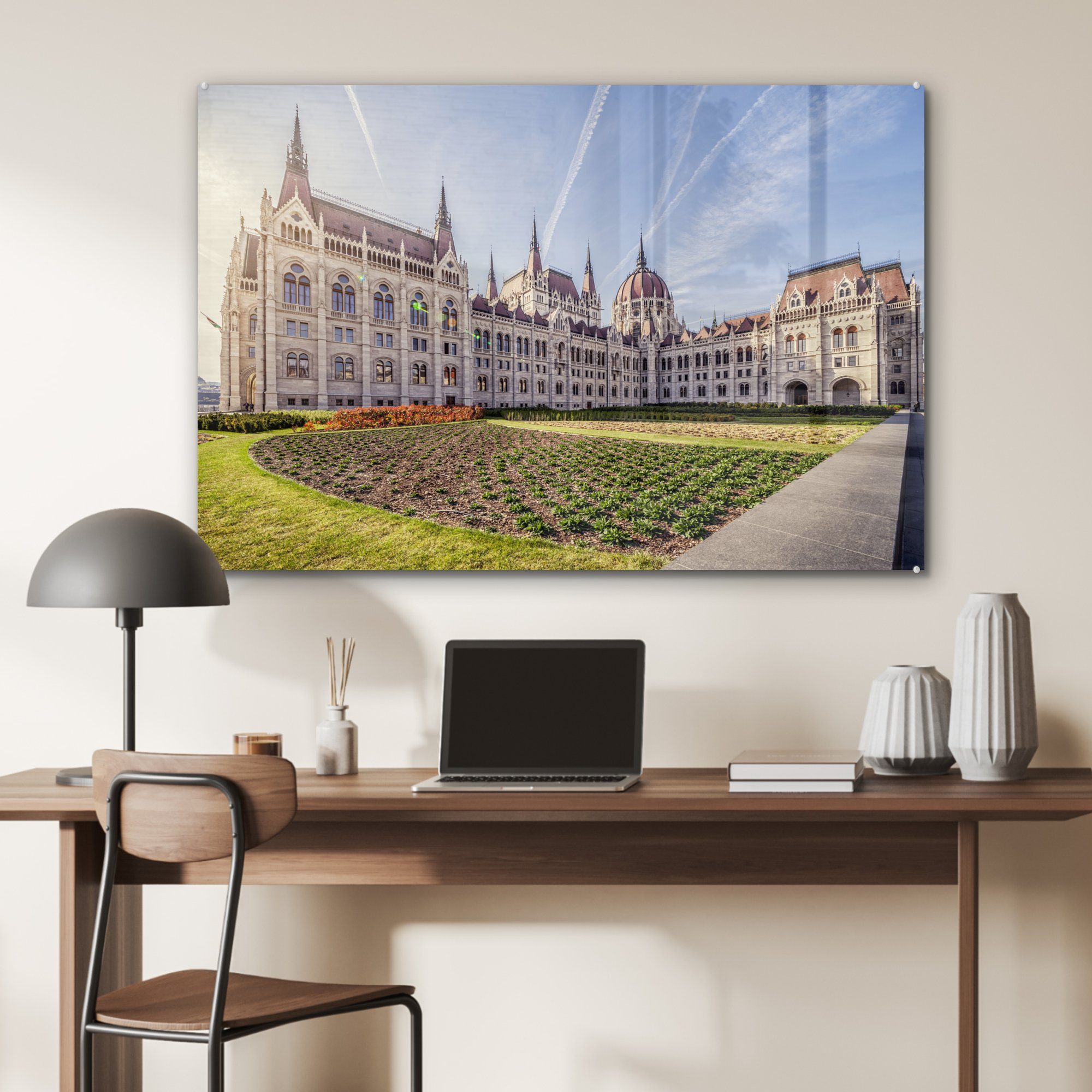 Das (1 Europa, Acrylglasbilder Schlafzimmer Parlamentsgebäude St), Acrylglasbild ungarische & MuchoWow Wohnzimmer in